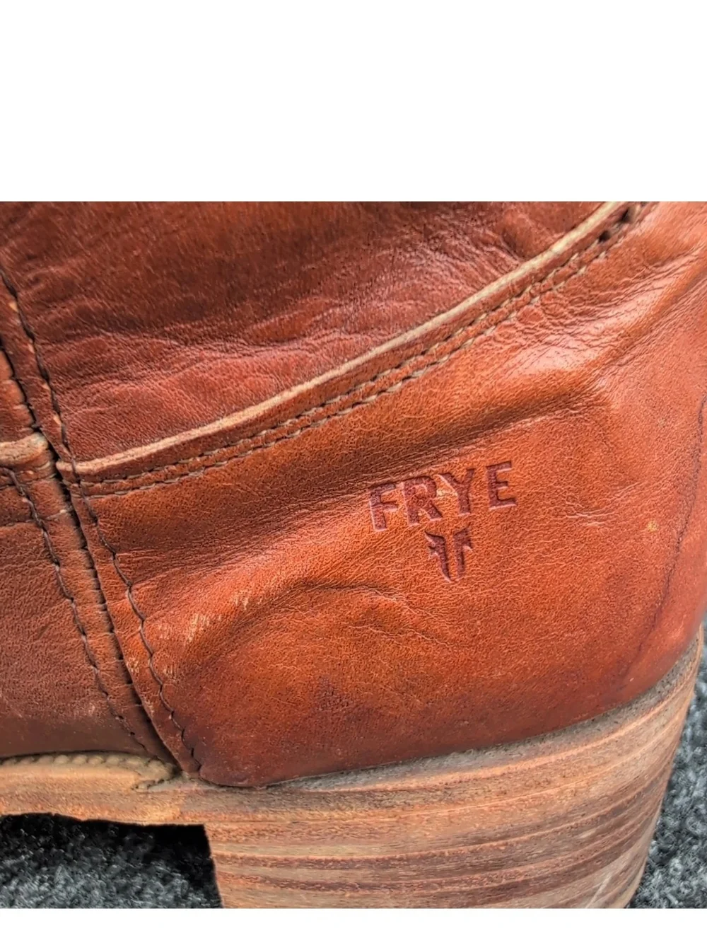 Vtg Frye Boots Mens 13 W Chestnut Brown Leather Campus Riding Western USA 14.5